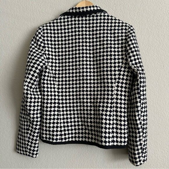 Giancarlo Ferrari Houndstooth Full ZipJacket Size 4 - Picture 3 of 11